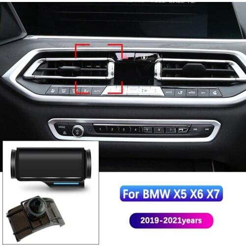 For BMW X5 X6 X7 2021 2020 Car Phone Holder Air Vent Clip Magnetic Cell Mobile Phone Mount Bracket Auto Induction for iPhone 11