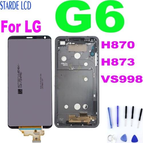 For LG G6 LCD Display Touch Screen Digitizer Assembly Screen Replacement for LG H870 H873 VS998 Pantalla LCD with Frame