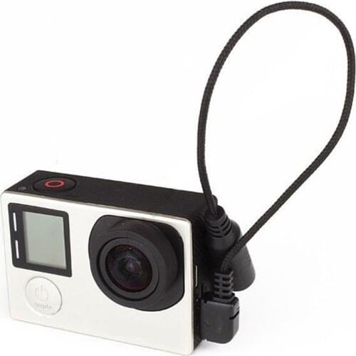 Microphone Adapter Cable Digital Camera Cable Mini USB to 3.5mm Microphone Mic Adapter Transfer Cable Wire for GoPro Hero 3/3+/4