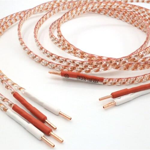 Free shipping 2.5m Pair Viborg VS903 supra Fidelity speaker cable with pure copper banana plug audiophile