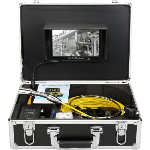Wholesale 20M Fiberglass Cable 7 Inch TFT Color Sewer Pipe Inspection Snake Video Camera System With 12Pcs LED Lights