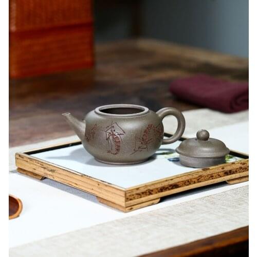 Xia Qu Shui Ping China Kettle Ceramic Teapot For Tea Puer Oolong Tea Set Handmade