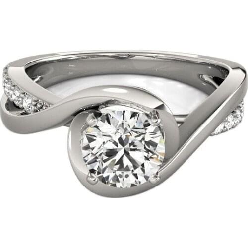 LESF 1 Ct Sona Simulated Diamond 925 Sterling Silver Wedding Ring Sets Engagement Band Classic Jewelry For Women Professional