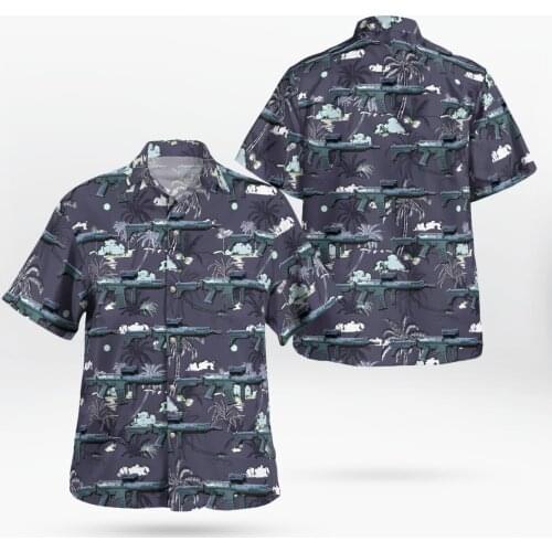 Anime Plane 3D Beach Hawaiian 2021 Summer Men Shirt Short Sleeve Shirt Streetwear Oversized 5XL Camisa Social Chemise Homme-135