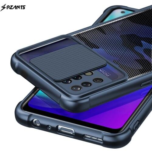 Rzants For Tecno Pova Case Soft [Camouflage Lens] Camera Protection Slim Half Clear Cover
