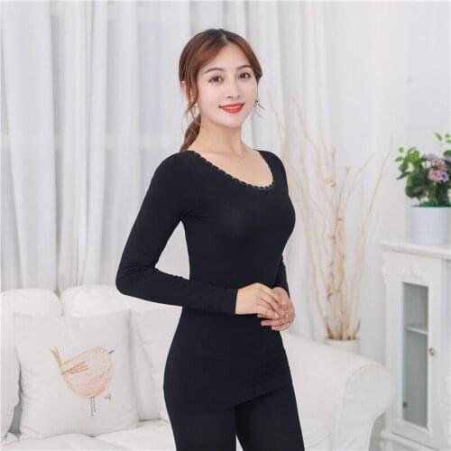 New Ladies Seamless Body Thermal Underwear Sets Waist-Fitting Thermal Underwear Lingerie Set SA306