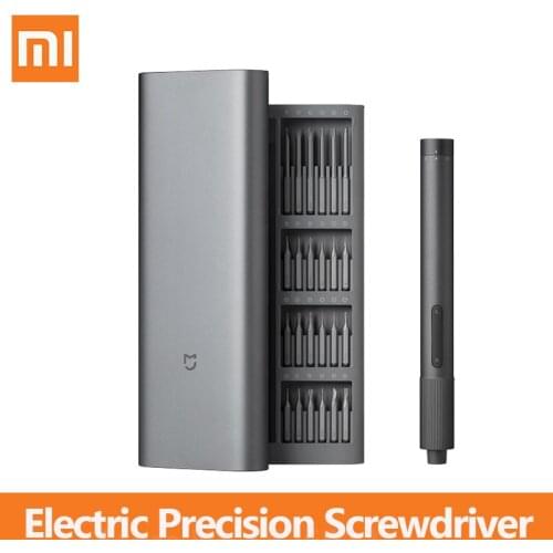 New Xiaomi Mijia Electric Precision Screwdriver Kit 2 Gear Torque 24 S2 Bits Type-C Rechargeable Magnetic Aluminum Case
