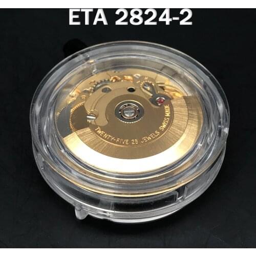 Genuine ETA 2824-2 Mechanical Watch Movement Luxury Golden Automatic Self-winding Movt Top-rated Swiss Mechanism for Top Brand