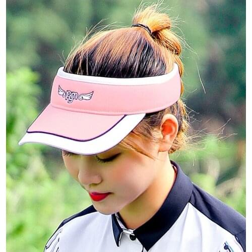 PGM Women Golf Sun Visor Cap Breathable Sweat-Absorbing Hat Summer Sunscreen Golf Sports Hat