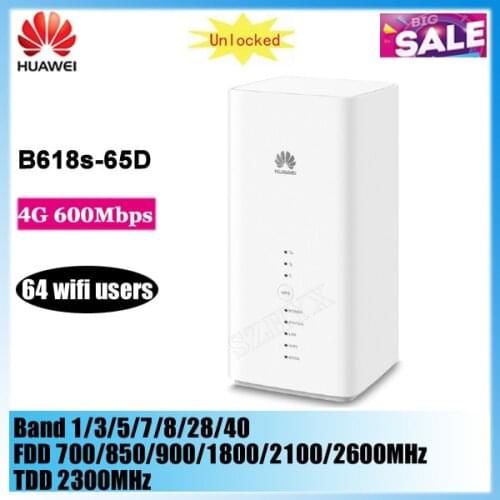 Unlocked Huawei B618 B618S-65D with sim card slot Cat11 600Mbps 4G LTE Modem CPE Router 64 wifi users PK B618S-22D B618S-66