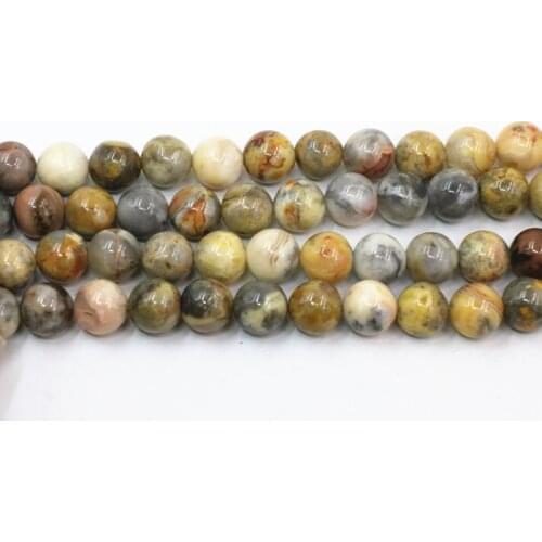 Pick size 6-10mm multicolor natural crazy carnelia round loose beads stone onyx carnelian loose spacers diy jewelry 15" B3474