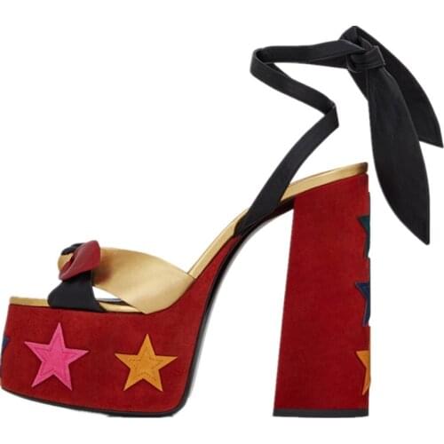 Roman Platform Sandals For Women Super High Heel Catwalk Shoes Womens Chunky Sole Thick Heel Open-toe Shoes Sexy Party Sandals