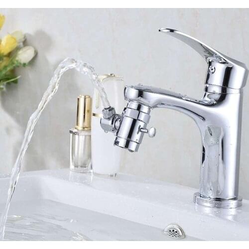 1 piece of splash-proof kitchen faucet 360-degree swivel faucet pressurized shower Bathroom sink with hot and cold water hoses