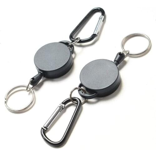 Telescopic Keychain Creative Key Ring Holder Carabiner Outdoor Sports Camping Hiking Retractable Chain Travel Kits