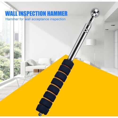 Telescopic Wall Inspection Hammer Ceiling Hollow Sound Empty Drum Checker Sponge Handle House Test Tapping Tool