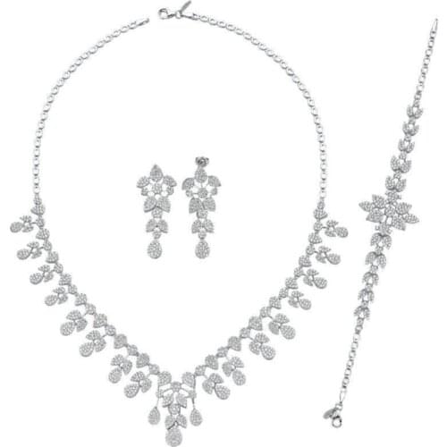 DIAMOND TRIPLE SET SPECIAL DESIGN WOMEN NECKLACE SPECIAL DAY GIFT SPECIAL BOXED