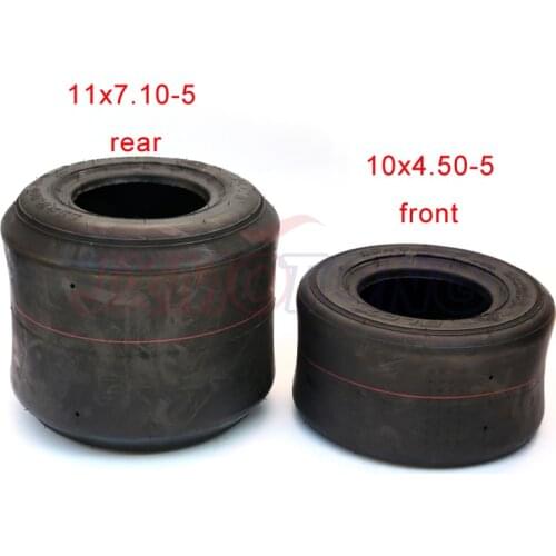 High Quality Wear Resistant Go Kart Tire Front Wheel 10x4.50-5 Rear Wheel 11x7.10-5 Drift Go Kart Vacuum Tire