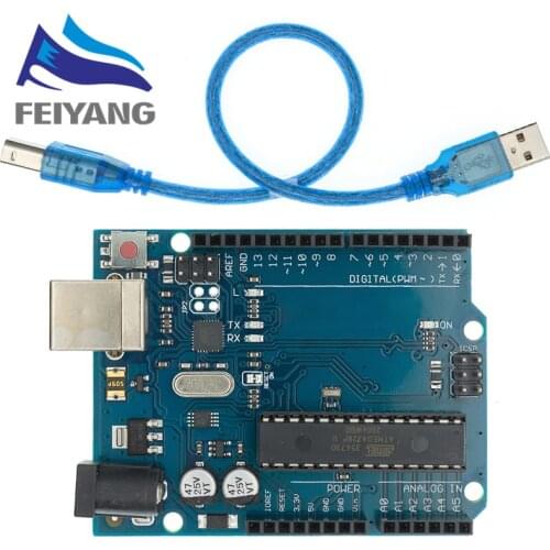 10set UNO R3 MEGA328P DIP ATMEGA16U2 10PCS UNO R3 + 10PCS cables for ardunio