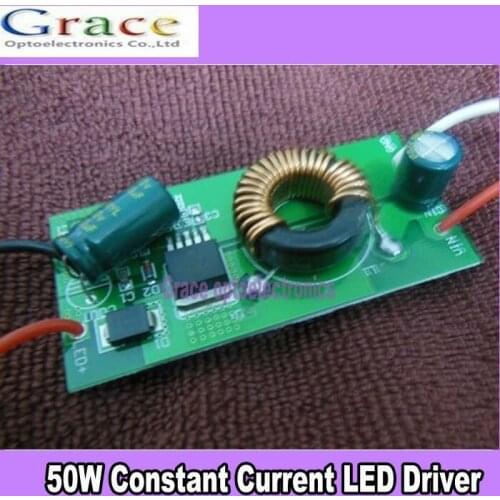2pcs 50W Constant Current LED Driver DC12V to DC30-38V 1500mA for 50W High Power LED