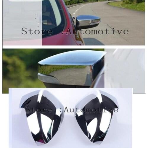 Mirror Covers Rear View Mirror Exterior Cover for Ford Escape Kuga 2013-2019 Chrome 2Pcs