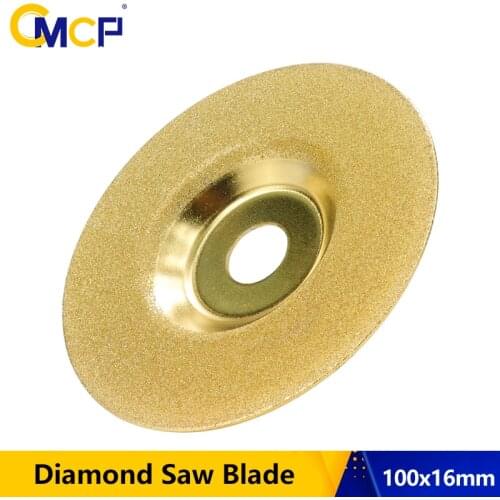 Abrasive Tools 1pcs TiN Coating Diamond Saw Blade Disc 100x16mm Cut Off Discs Grinding Wheel Glass Cuttering Saw Blade