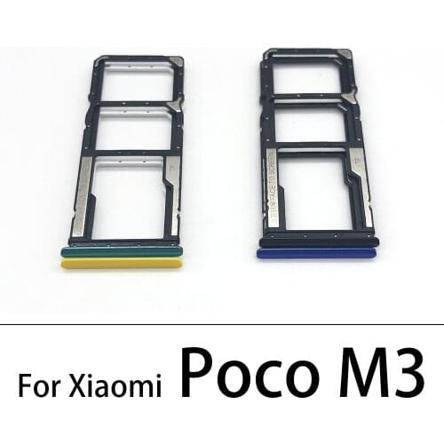 SIM Card Adapter And Micro SD Card Tray Holder For Xiaomi Poco M3 Phone Housing Parts Replalcement