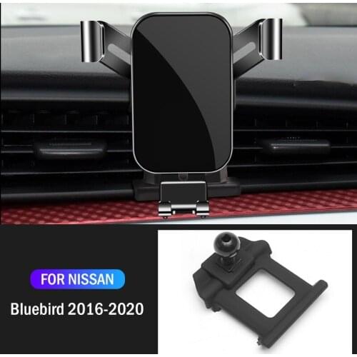 Car Mobile Phone Holder Air Vent Stand GPS Gravity Navigation Bracket For Nissan Bluebird 2016 2017 2018 2019 2020 Accessories