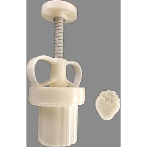 B0KB Plastic Mooncake Mold 25g Strawberry Stamp Cookie Cutter Mould DIY Baking Accessories Mid-Autumn Festival Kitchen Gadgets