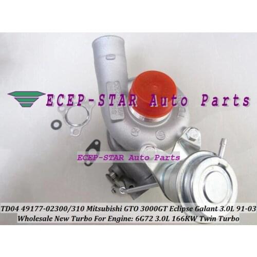 Free Ship 1pc Twin Turbo TD04 49177-02300 49177-02310 Turbocharger For MITSUBISHI GTO 3000GT Eclipse Galant 1991-03 6G72 3.0L