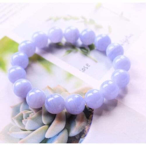 Natural Blue Vein Stone Quartz Bracelet Women Man Reiki Power Round Beads Stretch Crystal 10mm 11mm 12mm 13mm 14mm AAAAA