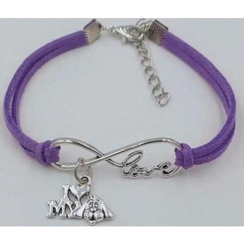 Infinity Love lucky 8 Bracelet I love my Pet Puppy Pendant Women/ Men Girl Boy Unisex Simple Bracelets/Bangles Jewelry 14 Colors