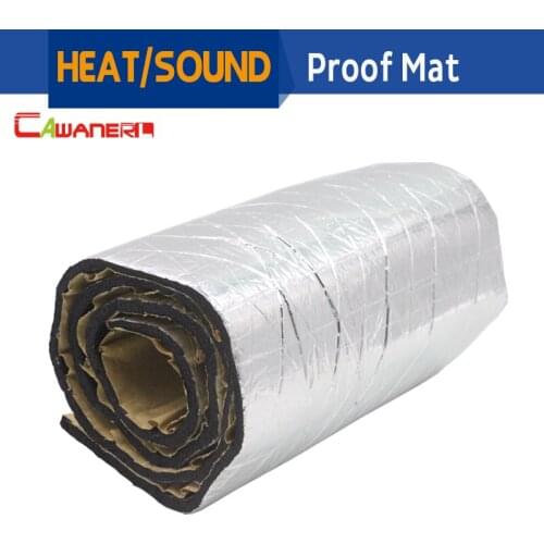 Cawanerl 100CM X 100CM Car Heat Shield Mat Deadener Aluminum Foil Sound Proofing Insulation Deadening Pad Noise Control