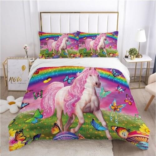 Cartoon Childrens Bedding set for kids baby boy girls Duvet cover set pillow case Bed linens Quilt cover 140x200 Car Pink