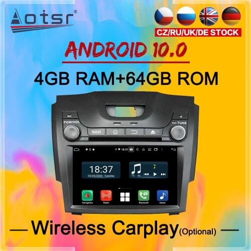 For Chevrolet S10 D-MAX Android Multimedia Radio 2013-2017 Car Autoradio Player cassette recorder Head unit GPS Navi Stereo 2din
