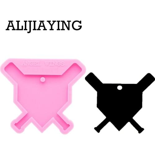 DY0117 DIY custom keychain mold Shiny baseball Key ring silicone molds s epoxy resin moulds