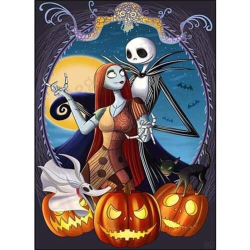 Cartoons Diamond Painting 5D Jack Halloween Full Square Diamond Painting Picture Embroidery Cross Stitch Kit Mosaic Home Decor