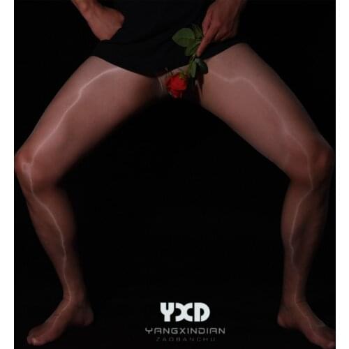 2 Pcs/New Super High Quality Mens Sexy Ultra-thin Oil Shiny Pantyhose Male Transparent 360 Degree Seamless Stockings Party