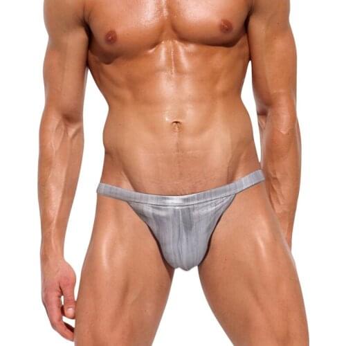 Summer Mens Shining Beach Swim Thongs and G Strings Sexy Male Low Rise Bikini Swimwear Cueca Fast Dry Surfing Swim T Back Briefs