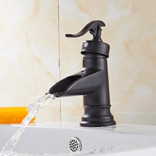 New arrival single handle black oil rubbed bathroom basin faucet Hot and Cold Water Mixer wash basin Faucets,Sin Mixers & Taps