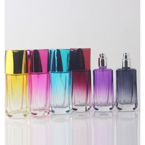 Wholesale 50ml Glass Refillable Perfume Bottle With Metal Atomizer, Empty Glass Perfume Container LX1051