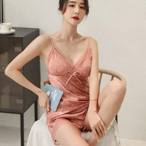 Satin Polka Dot 2PCS Sleepwear Women Strap Top&Shorts Lace Trim Pajamas Set Sleeveless Sleep Set Femme Pijamas Suit Home Wear