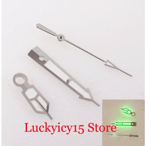 Fit eta 2824 2836 Green Luminous Silver Edge Watch Hand