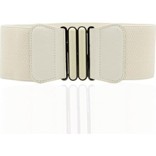 Simple Super Wide Womens Decoration Korean Womens Buckle Waist Gown Fashion Elastic Waistband Cummerbunds