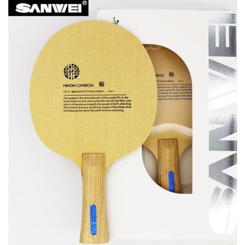 SANWEI HC6S Hinoki Carbon Table Tennis Blade/ ping pong blade/ table tennis bat