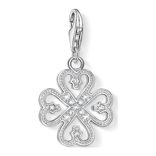 ThomasPT1430 Heart Clover Leaf Charm Euro-American style Good Jewelry In 925 Sterling silver Fit Bag Bracelet