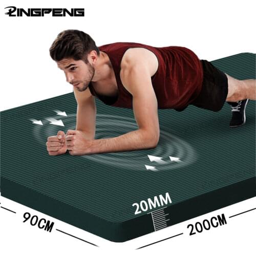 20MM Extra Thicken Non-Slip Mens Fitness Mat High Density Exercise Yoga Mats For Gym Home Fitness Exercise Gymnastics