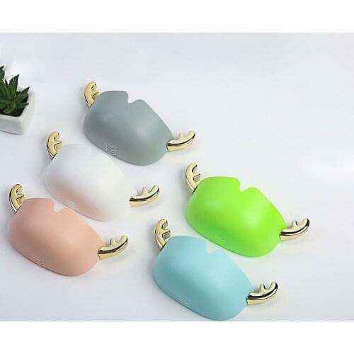 Antler Shape Soap Box Bathroom Soap Holder Punch-free Holder Soap Dish Soap Savers Case Container Bathroom Supplies