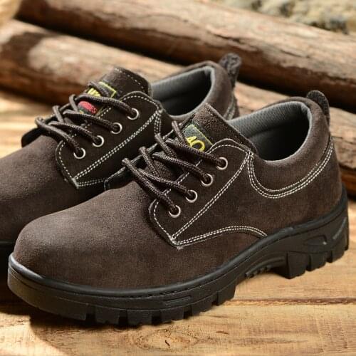 High temperature resistance Anti-scalding Men Work Safety Shoes Steel Toe Anti-Smashing Wear roof Soft Safety boots