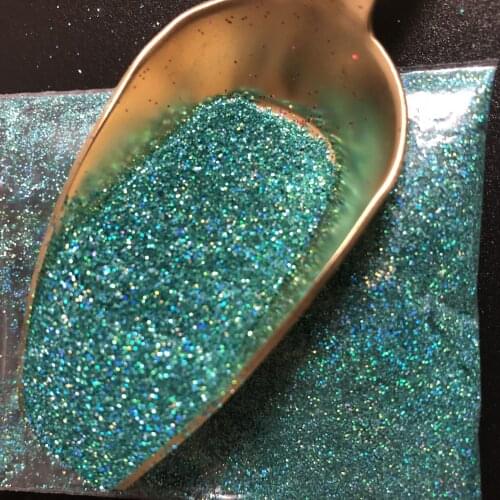 Green Extra Fine Holographic Glitter, Rainbow Polyester 0.2mm Lipgloss , Custom Tumblers, Resin Jewelry Bulk Glitter - 10gram