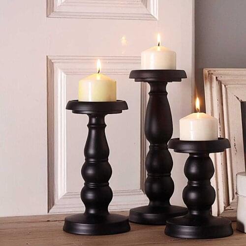 PINNY European Retro Iron Candlestick Romantic Candle Holders Wedding Decorations Home Decoration Accessories European Crafts